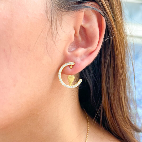 Halo Heart Earrings